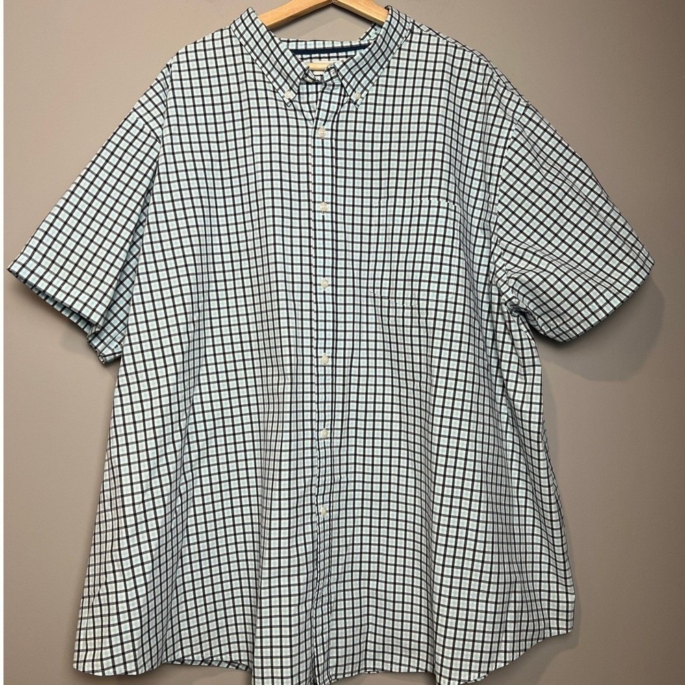 Croft & Barrow Shirt Men's‎ 4XB Easy Care Plaid Short Sleeve Button Down